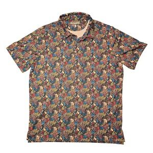 Chubbies Mens XL Coral Reef Print Short Sleeve Golf Polo Shirt